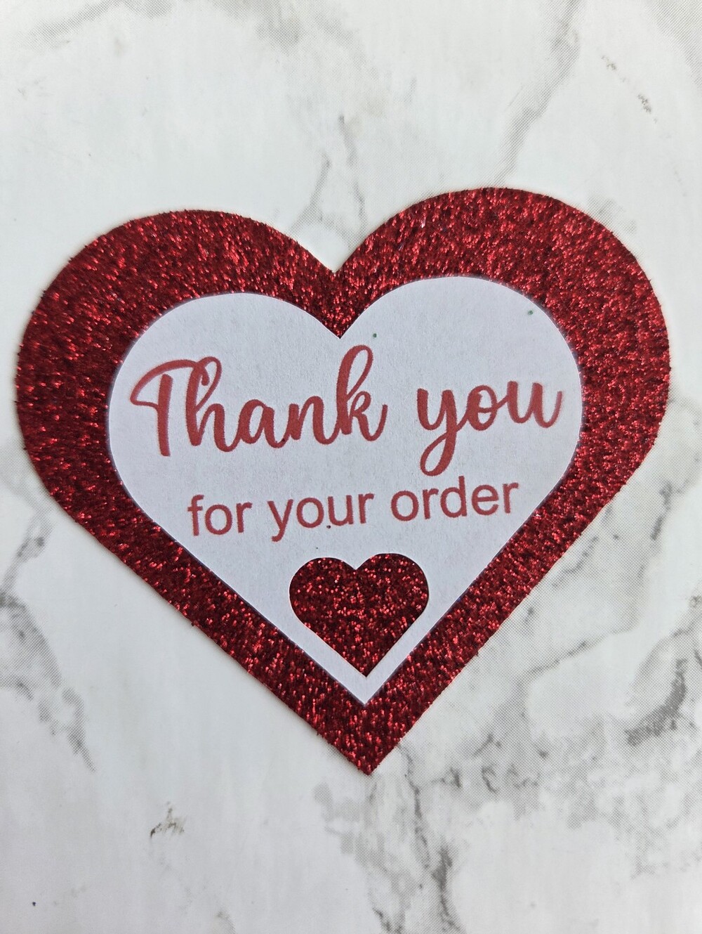 Heart Glitter Thank You Cards 40 - Picture 4 of 7